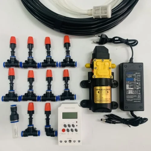 Bộ phun sương tưới lan 10 béc đơn cam kèm bộ hẹn giờ tự động