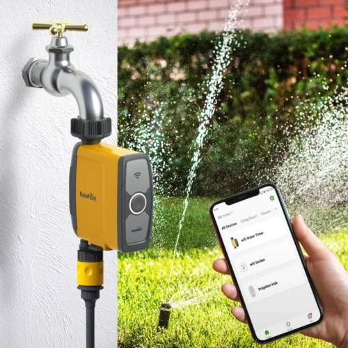 Bộ tưới cây hẹn giờ tự động Rainpoint TWG004WRF + TTV103WRF, điều khiển từ xa qua wifi (thương hiệu Mỹ)