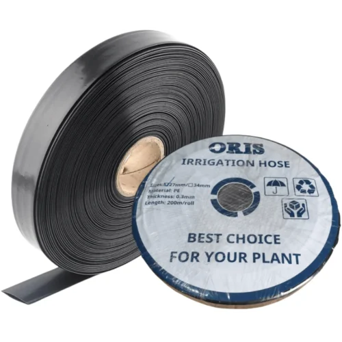 Ống dẹp PE/ Dây tưới PE không đục lổ phi 34mm (cuộn 200m)